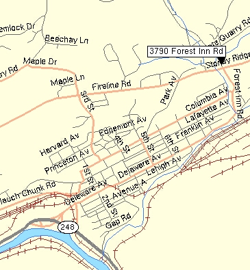 Area immediately near Blue Mountain Pub